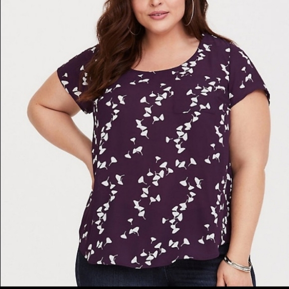 Torrid Purple and White Dandelion Top - Picture 3 of 5